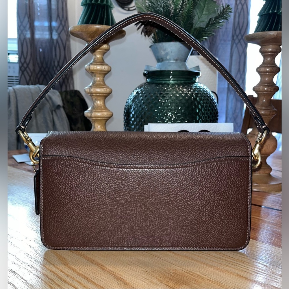 Coach Tabby Medium Polished Pebble Leather Shoulder Bag 26 - Picture 2 of 15